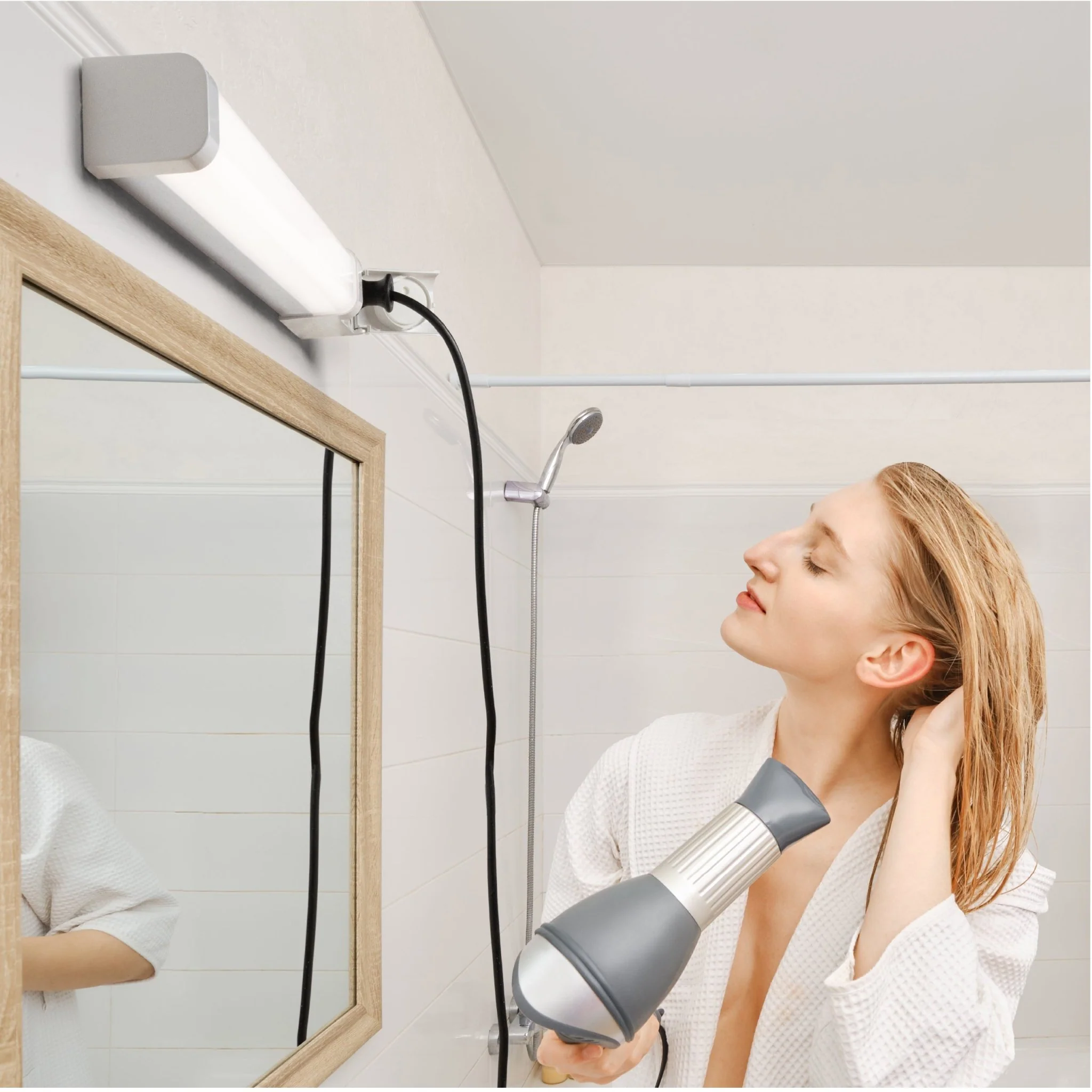 LED's Light Licht balk 60 cm met extra stopcontact - Dimbaar - Geschikt voor badkamer - 1700 lm - Image 3