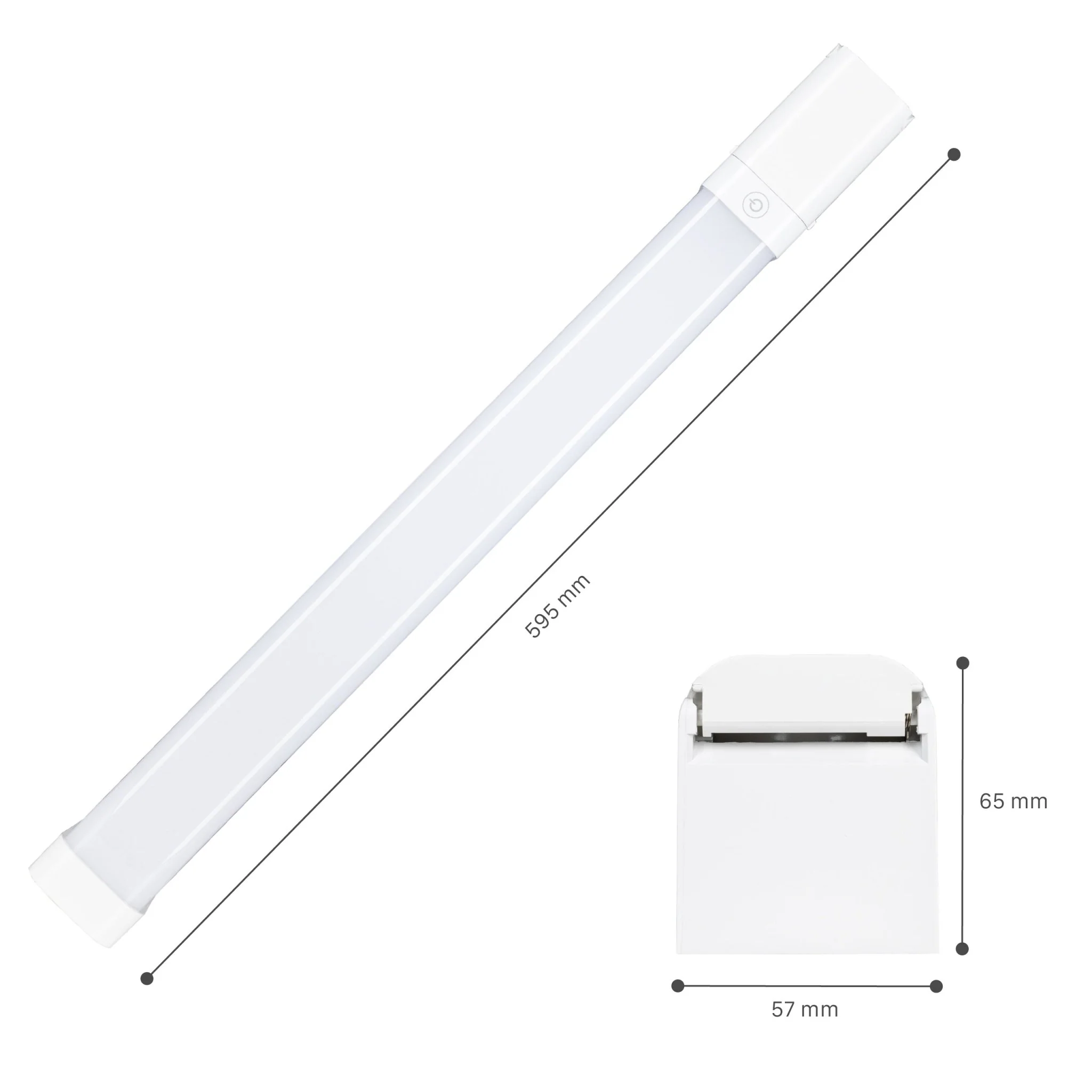 LED's Light Licht balk 60 cm met extra stopcontact - Dimbaar - Geschikt voor badkamer - 1700 lm - Image 7