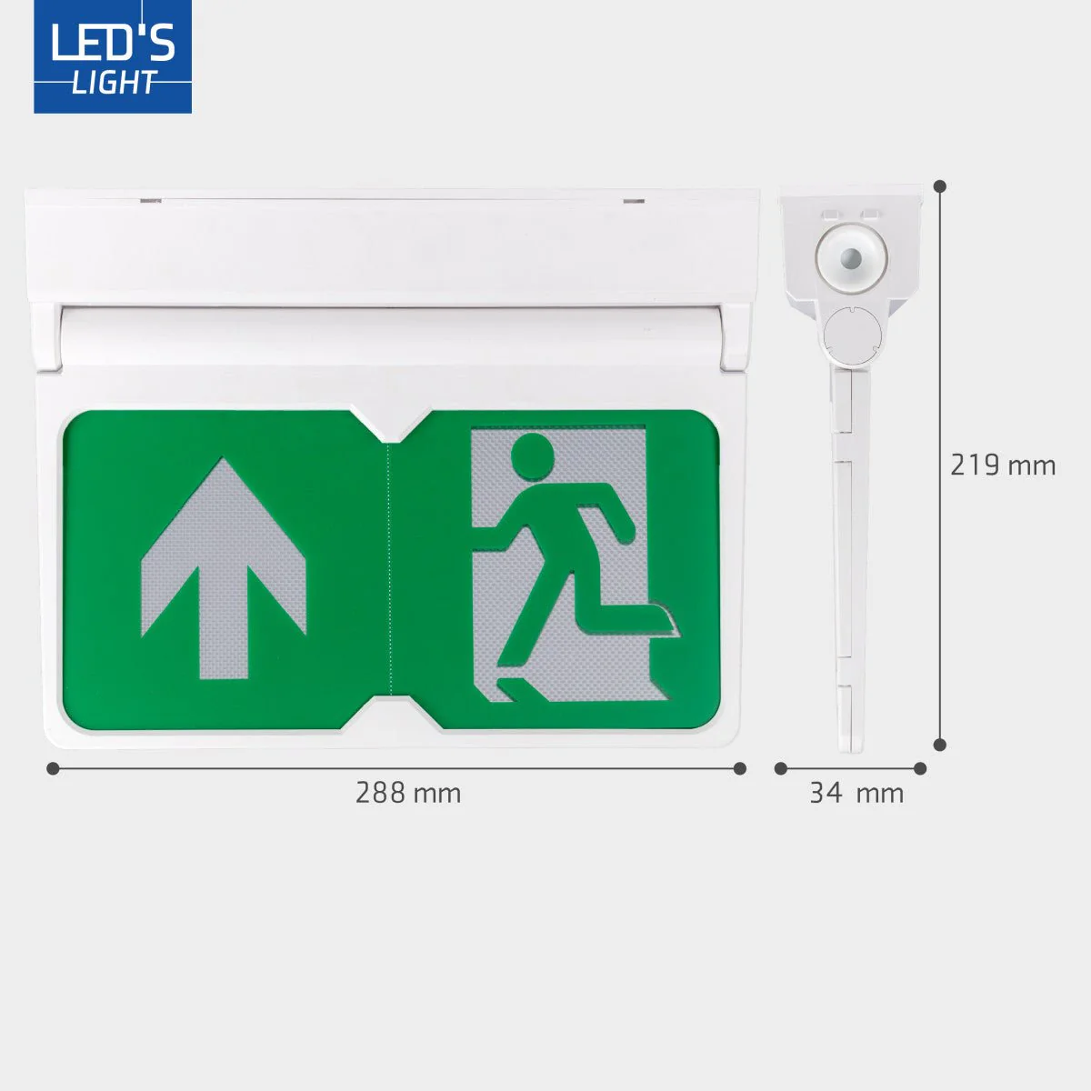 LED's Light - Noodverlichting - Nooduitgang bord met verlichting op accu - 8 uur noodfunctie - IP54 - Pijl draaibaar - Image 7