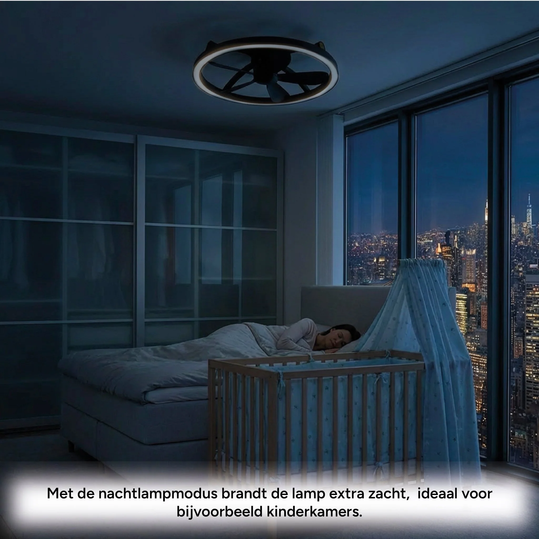 LED's Light Plafond ventilator met lamp Zwart 61,3cm - 27W - 2500lm - Verstelbare kleurtemperatuur - Dimbaar - Incl afstandbediening - Image 10