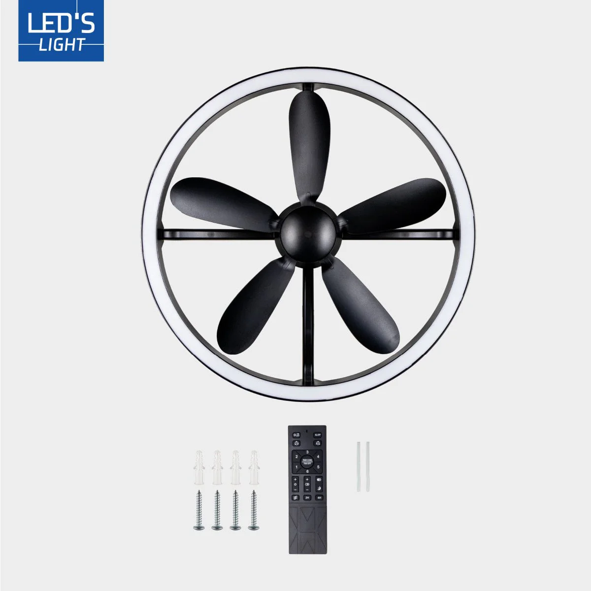LED's Light Plafond ventilator met lamp Zwart 61,3cm - 27W - 2500lm - Verstelbare kleurtemperatuur - Dimbaar - Incl afstandbediening - Image 15
