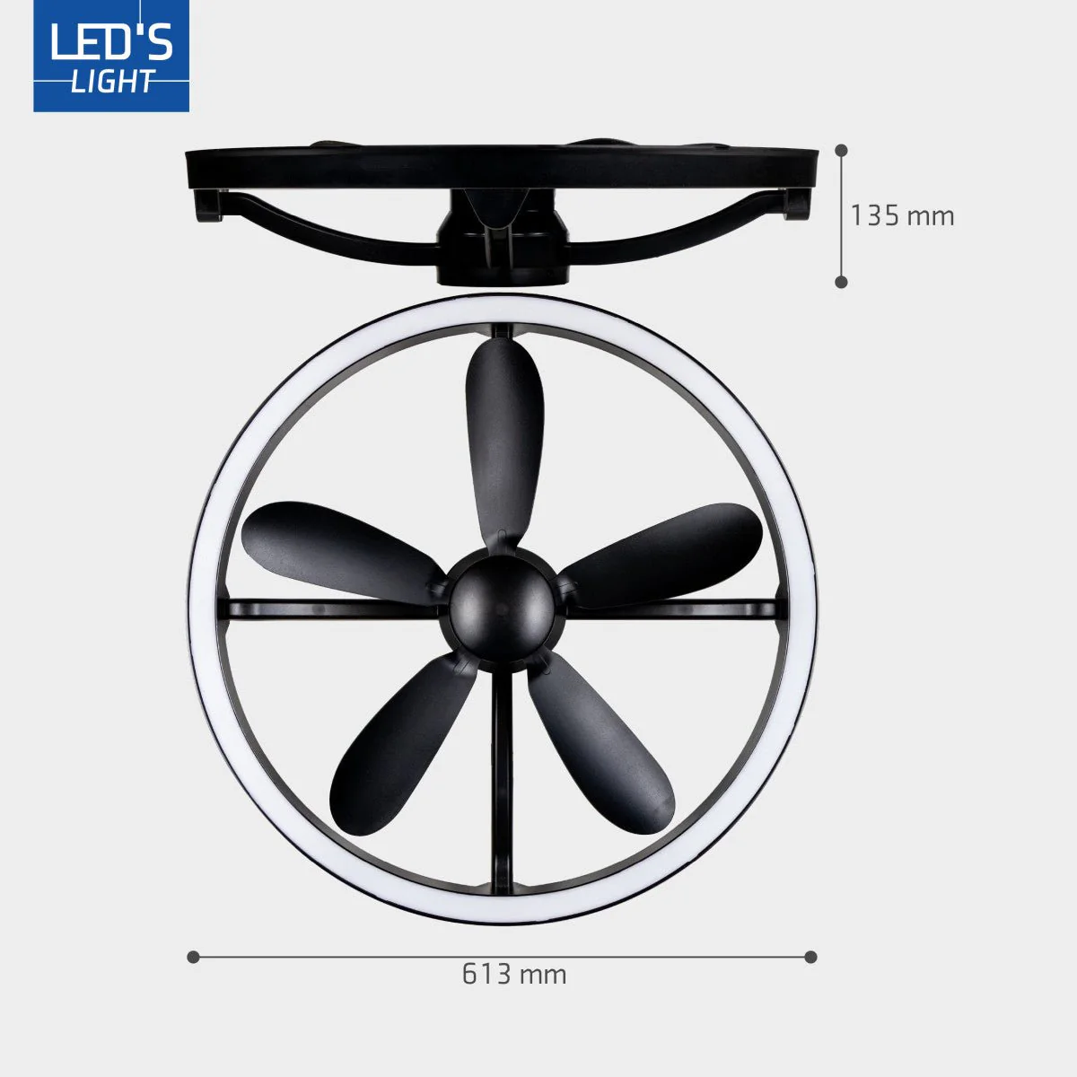 LED's Light Plafond ventilator met lamp Zwart 61,3cm - 27W - 2500lm - Verstelbare kleurtemperatuur - Dimbaar - Incl afstandbediening - Image 16
