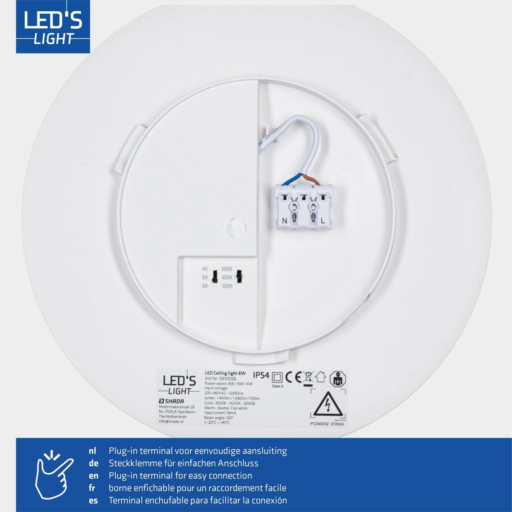 LED's Light Plafondlamp 25 cm - 6 lichtstanden - Geschikt voor alle binnenruimtes - IP54 - Image 7