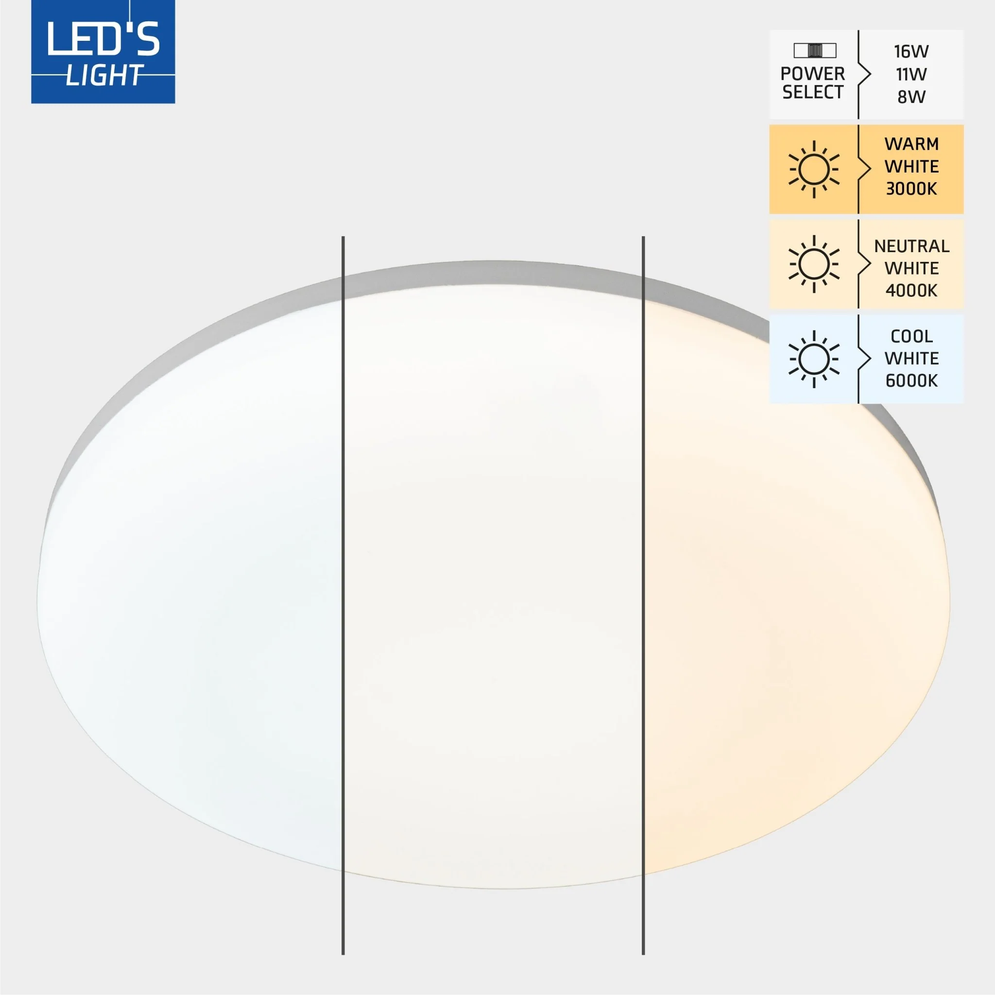 LED's Light Plafondlamp 30 cm - dimbaar in 6 standen - Alle binnenruimtes - IP54 - Image 5