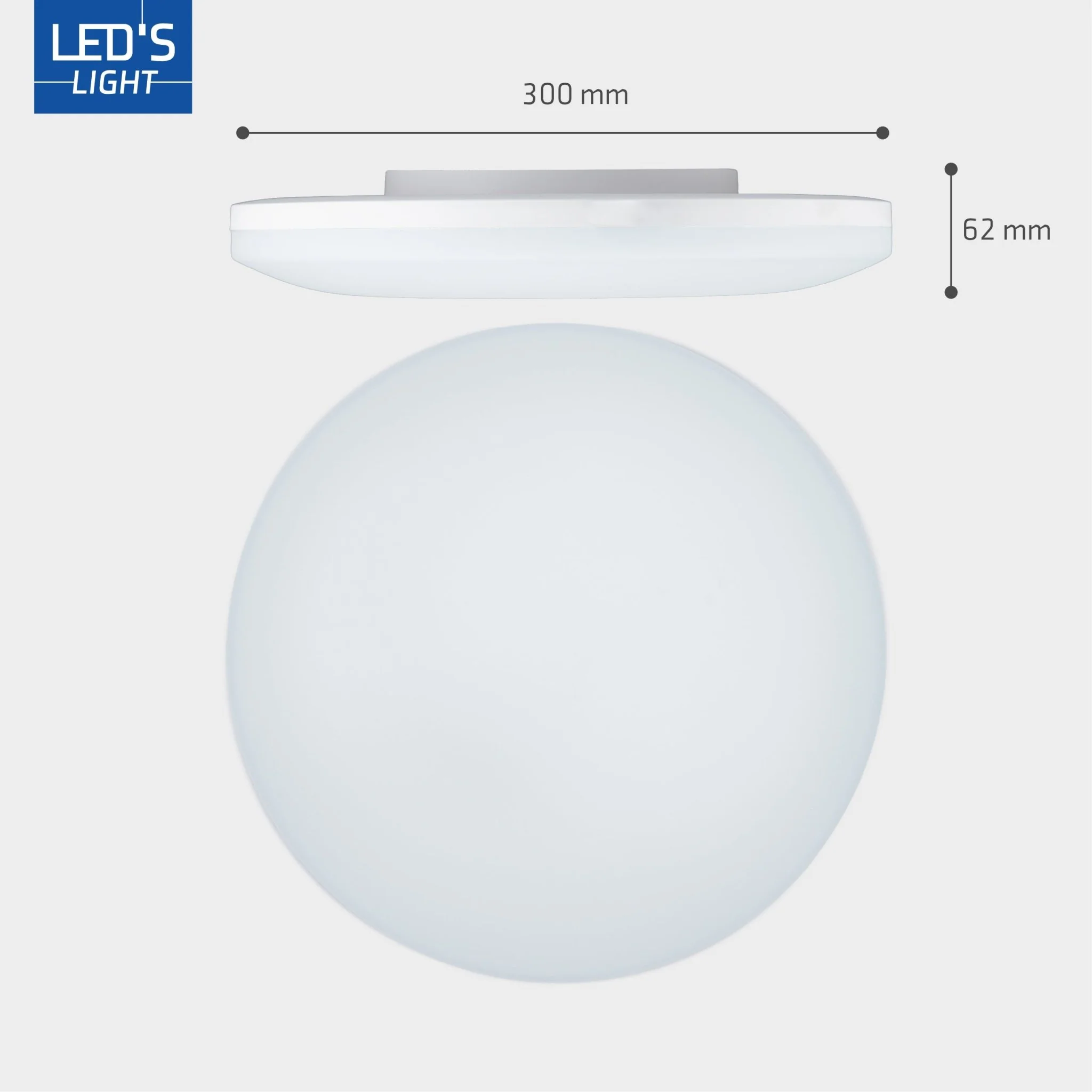LED's Light Plafondlamp 30 cm - dimbaar in 6 standen - Alle binnenruimtes - IP54 - Image 8