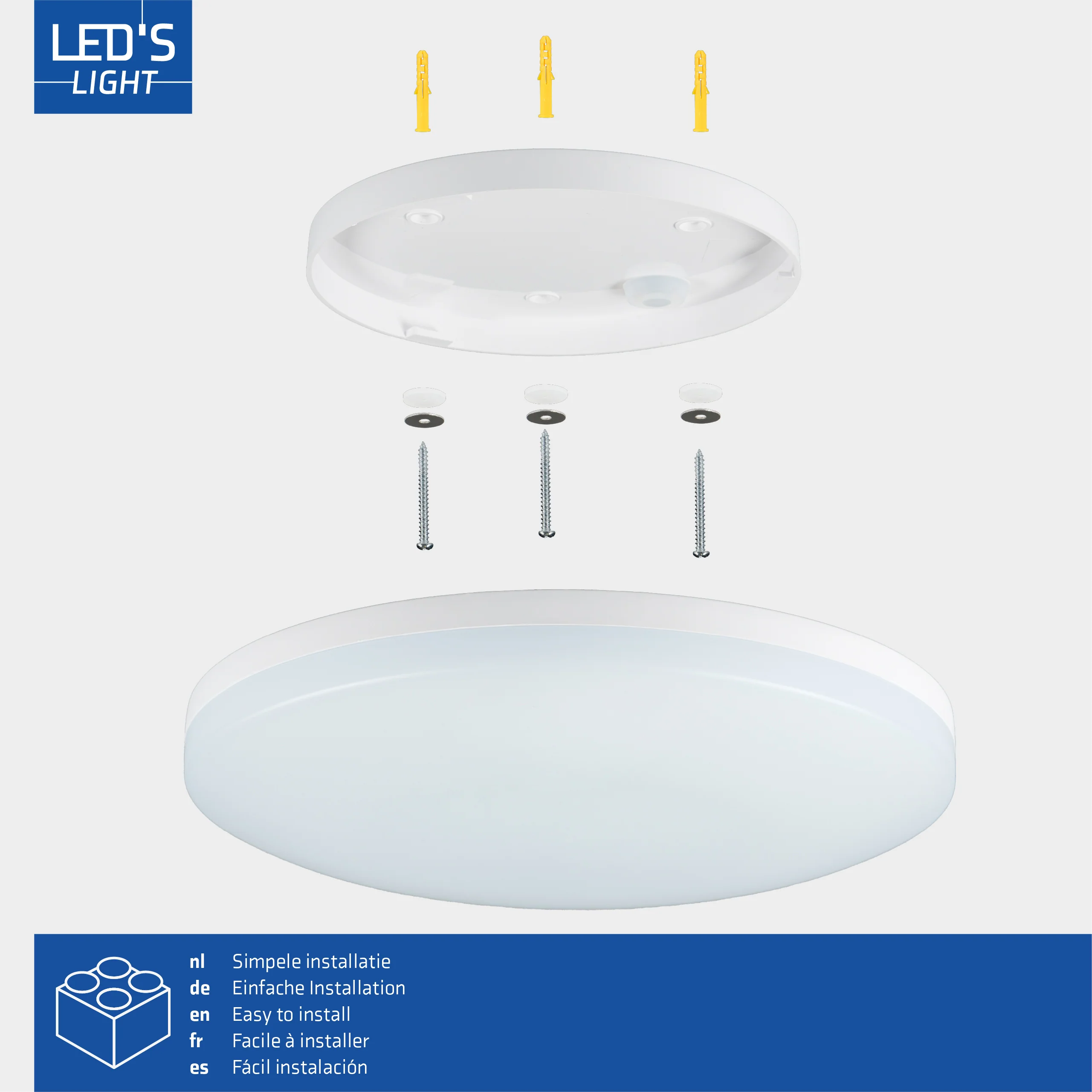 LED's Light Plafondlamp 30 cm - dimbaar in 6 standen - Alle binnenruimtes - IP54 - Image 9