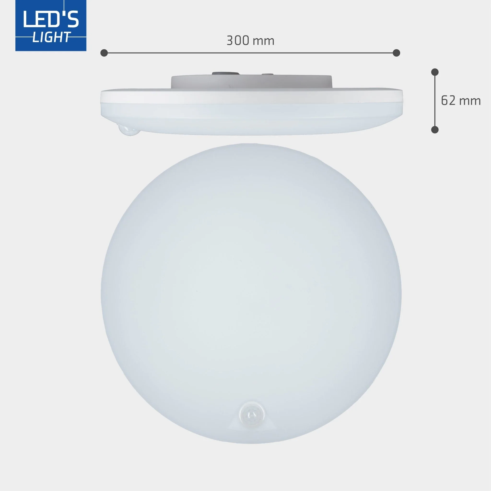 LED's light Plafondlamp met bewegingssensor en schemersensor - dimbaar in 6 standen - IP54 - 30 cm - Image 8