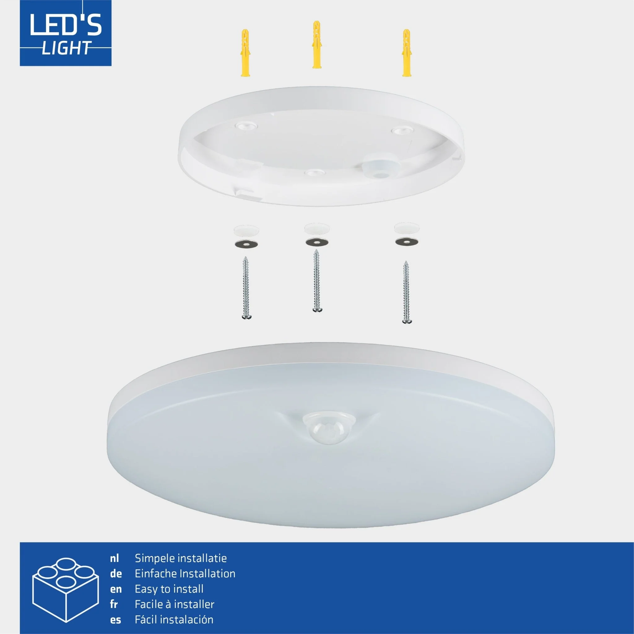 LED's light Plafondlamp met bewegingssensor en schemersensor - dimbaar in 6 standen - IP54 - 30 cm - Image 9