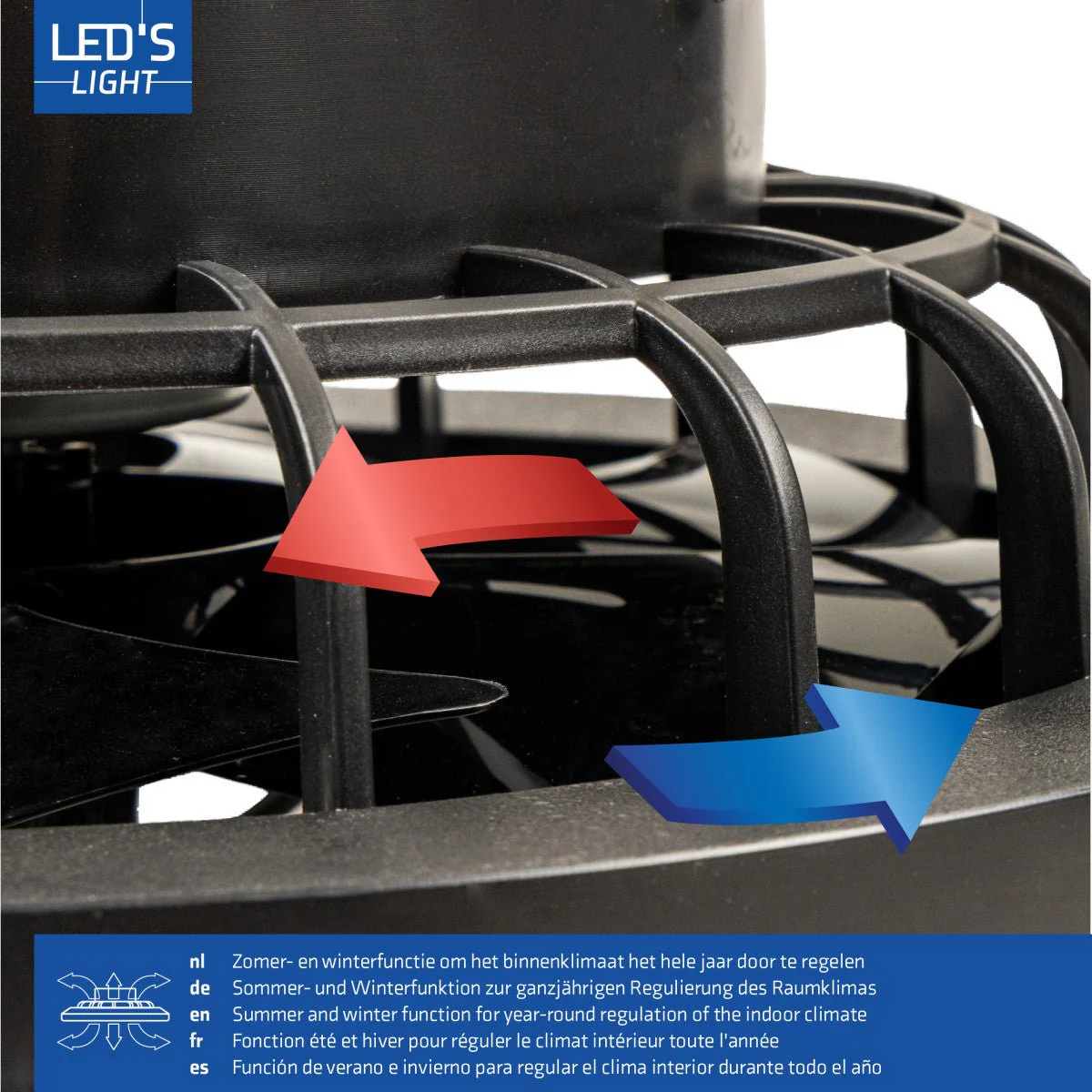 LED's Light Plafondlamp met ventilator - 39W 3300lm 2700K/6500K - Image 4