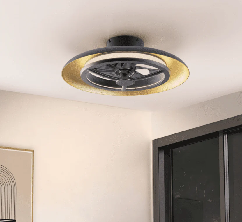 LED's Light Plafondventilator met lamp Goud met Zwart  55W 4300lm 1800K/4000K 55cm - Image 13