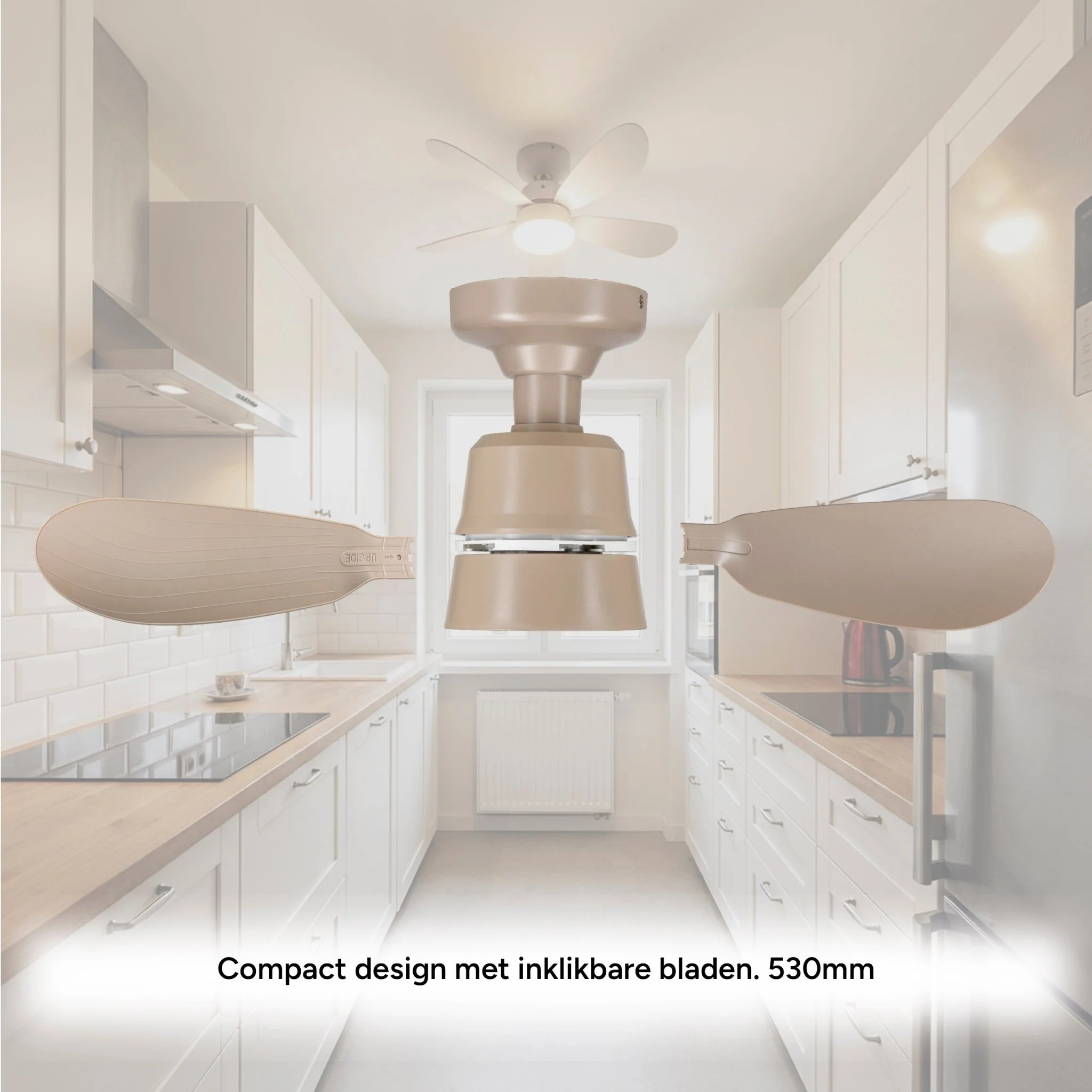 LED's Light Plafondventilator met lamp Taupe 25W 2600lm 2200K/6500K - Image 10