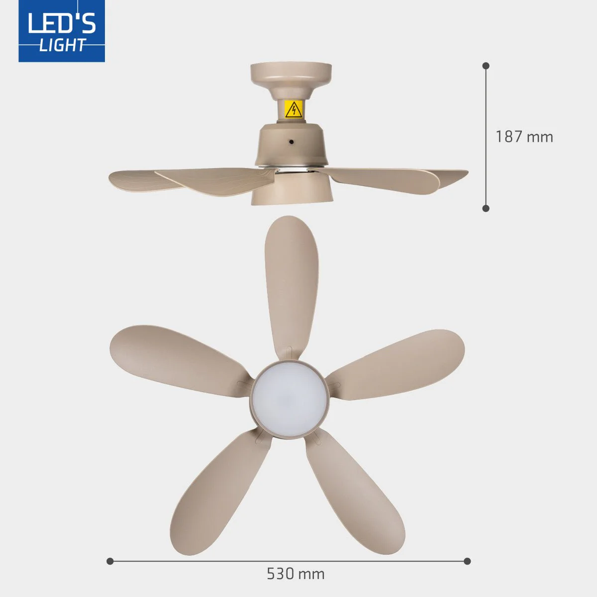 LED's Light Plafondventilator met lamp Taupe 25W 2600lm 2200K/6500K - Image 11