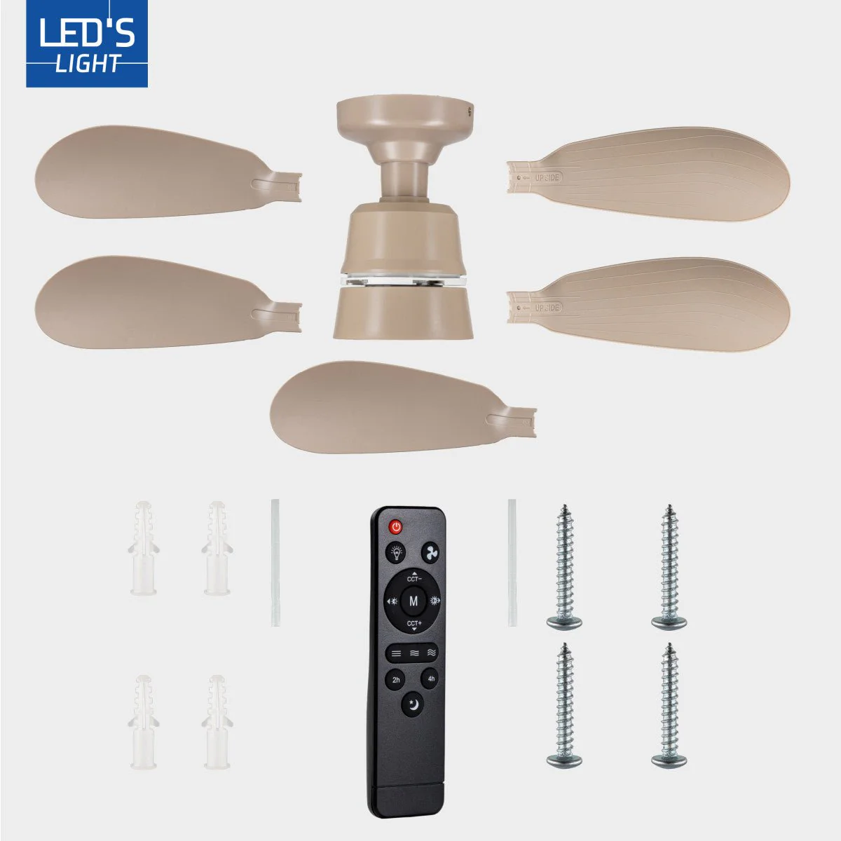 LED's Light Plafondventilator met lamp Taupe 25W 2600lm 2200K/6500K - Image 14