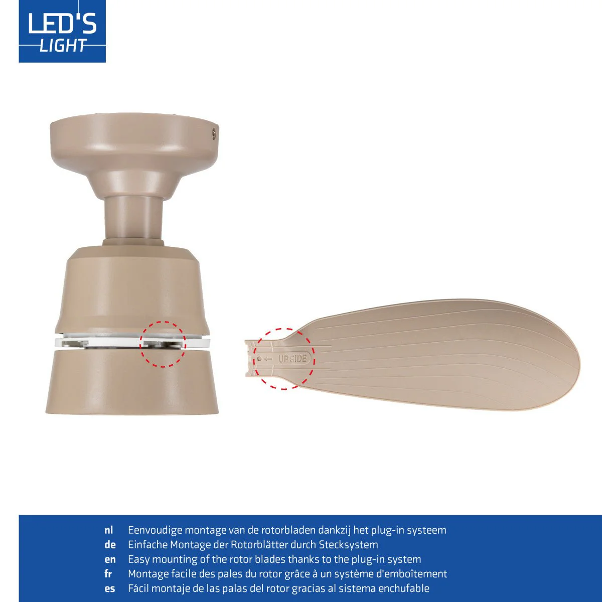 LED's Light Plafondventilator met lamp Taupe 25W 2600lm 2200K/6500K - Image 15