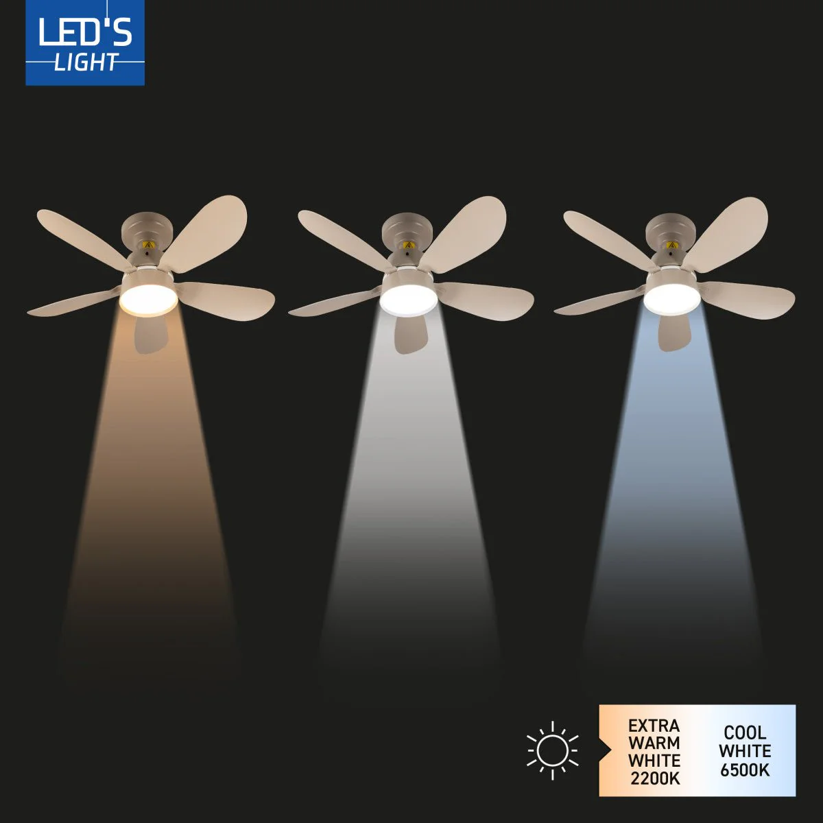 LED's Light Plafondventilator met lamp Taupe 25W 2600lm 2200K/6500K - Image 16