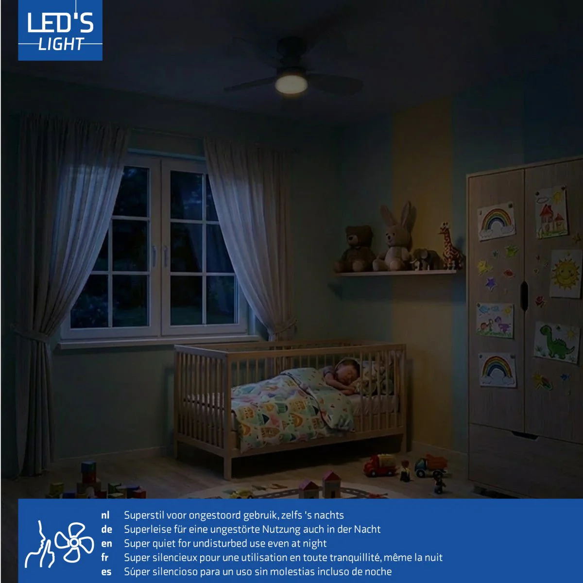 LED's Light Plafondventilator met lamp Taupe 25W 2600lm 2200K/6500K - Image 19