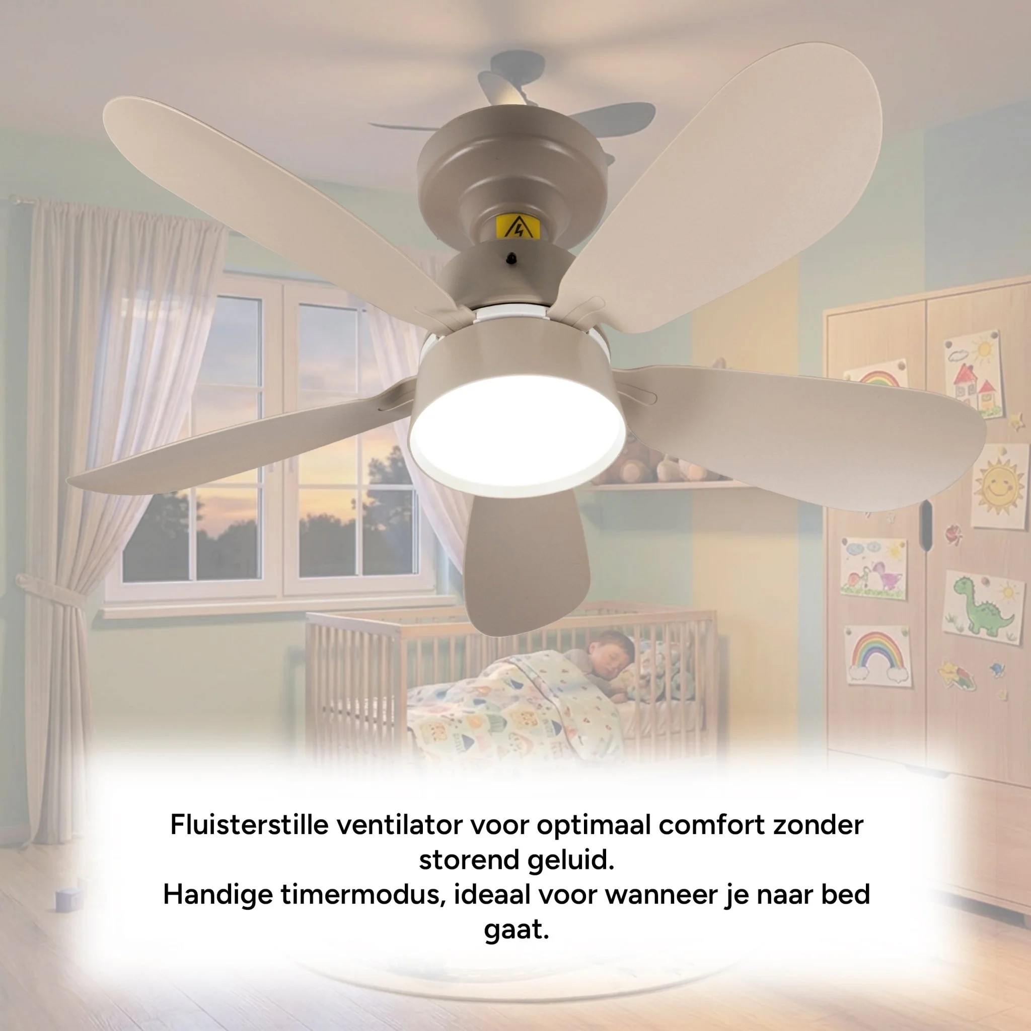 LED's Light Plafondventilator met lamp Taupe 25W 2600lm 2200K/6500K - Image 9