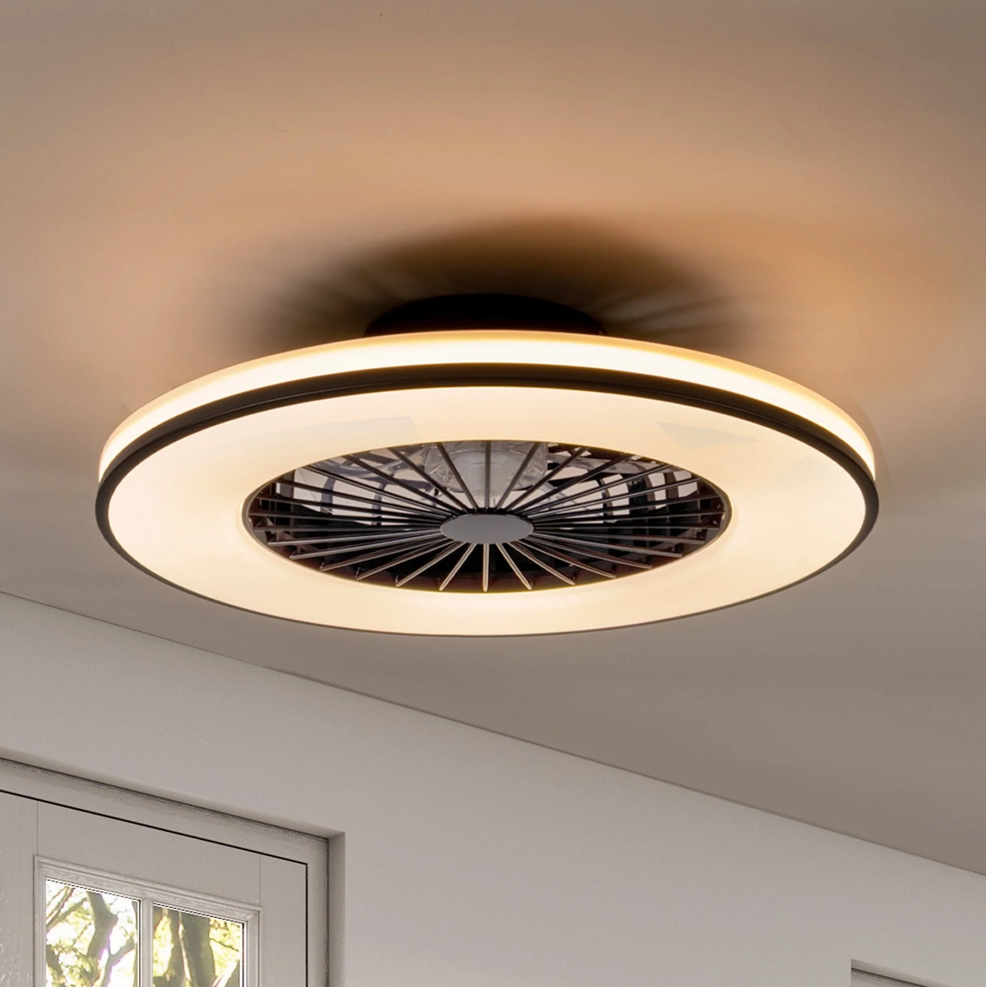 LED's Light Plafondventilator met verlichting zwart - 48,5 cm - Image 17