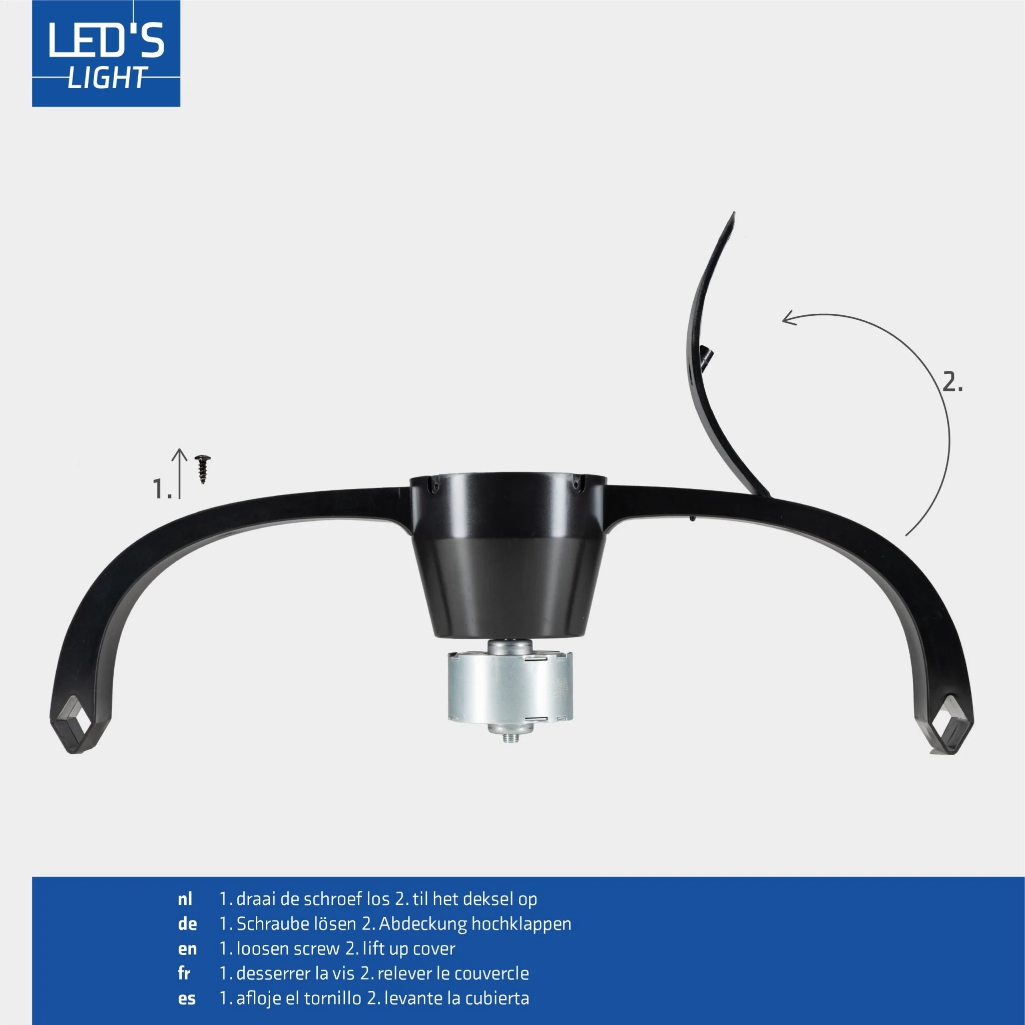 LED's Light Plafondventilator XL 74 cm - Bedienbaar met afstandsbediening - Zwart - Image 16