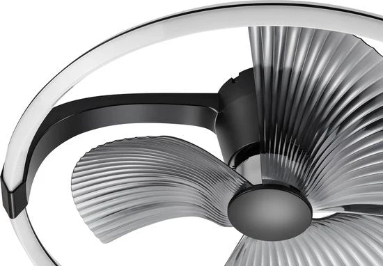 LED's Light Plafondventilator XL 74 cm - Bedienbaar met afstandsbediening - Zwart - Image 3