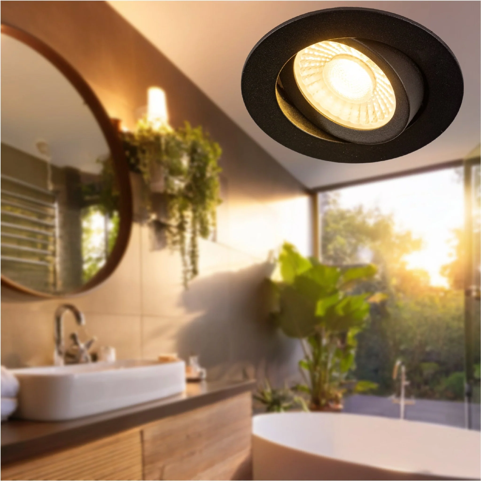 LED's Light PRO downlight inbouwspot Ø 68mm - Kantelbaar - Spatwaterdicht - Dim to Warm - Zwart - Image 3