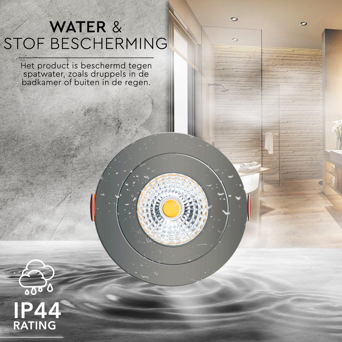 LED's Light Pro LED Inbouwspot Nikkel - DimToWarm - Ø 68mm - Kantelbaar - Warm wit licht - CRI95 - Image 8