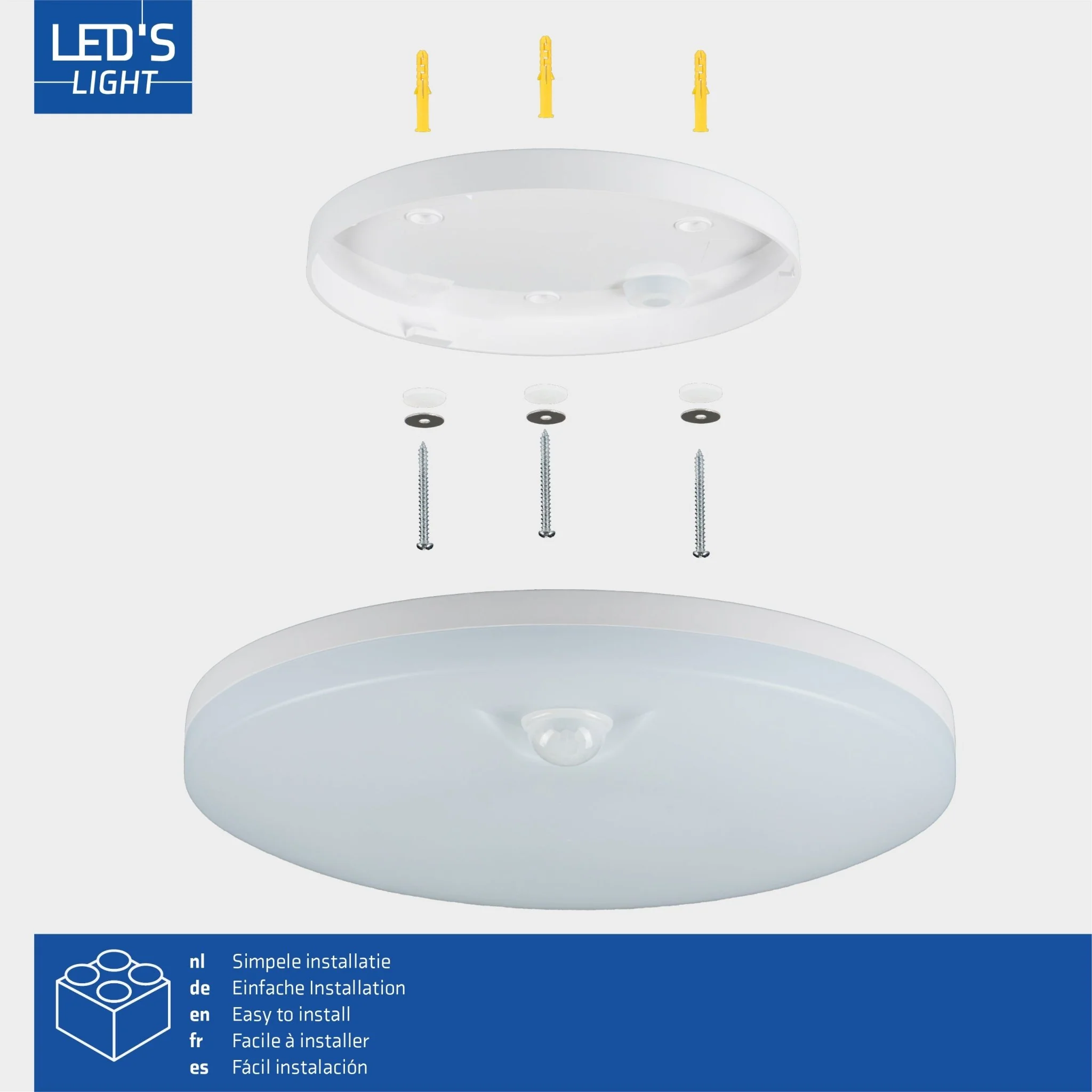 LED's Light Pro Plafondlamp met sensor - Bewegingssensor en schemersensor - 6 standen - 25 cm - Image 11
