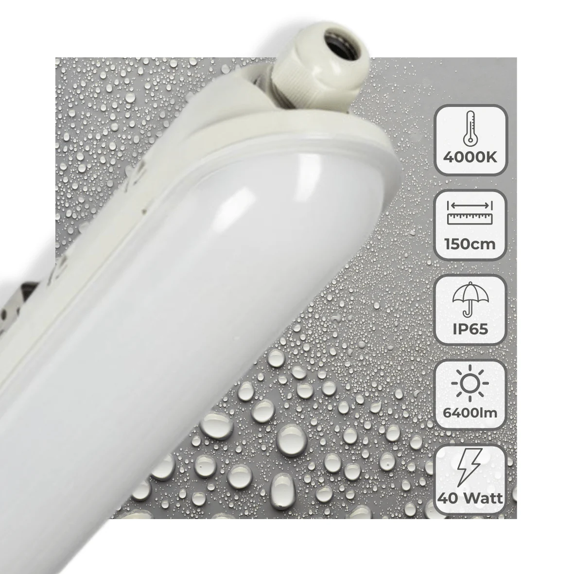 LED's Light Pro Premium Koppelbaar LED TL armatuur 40W 150cm 6400lm 4000K 160lm/w - Image 3