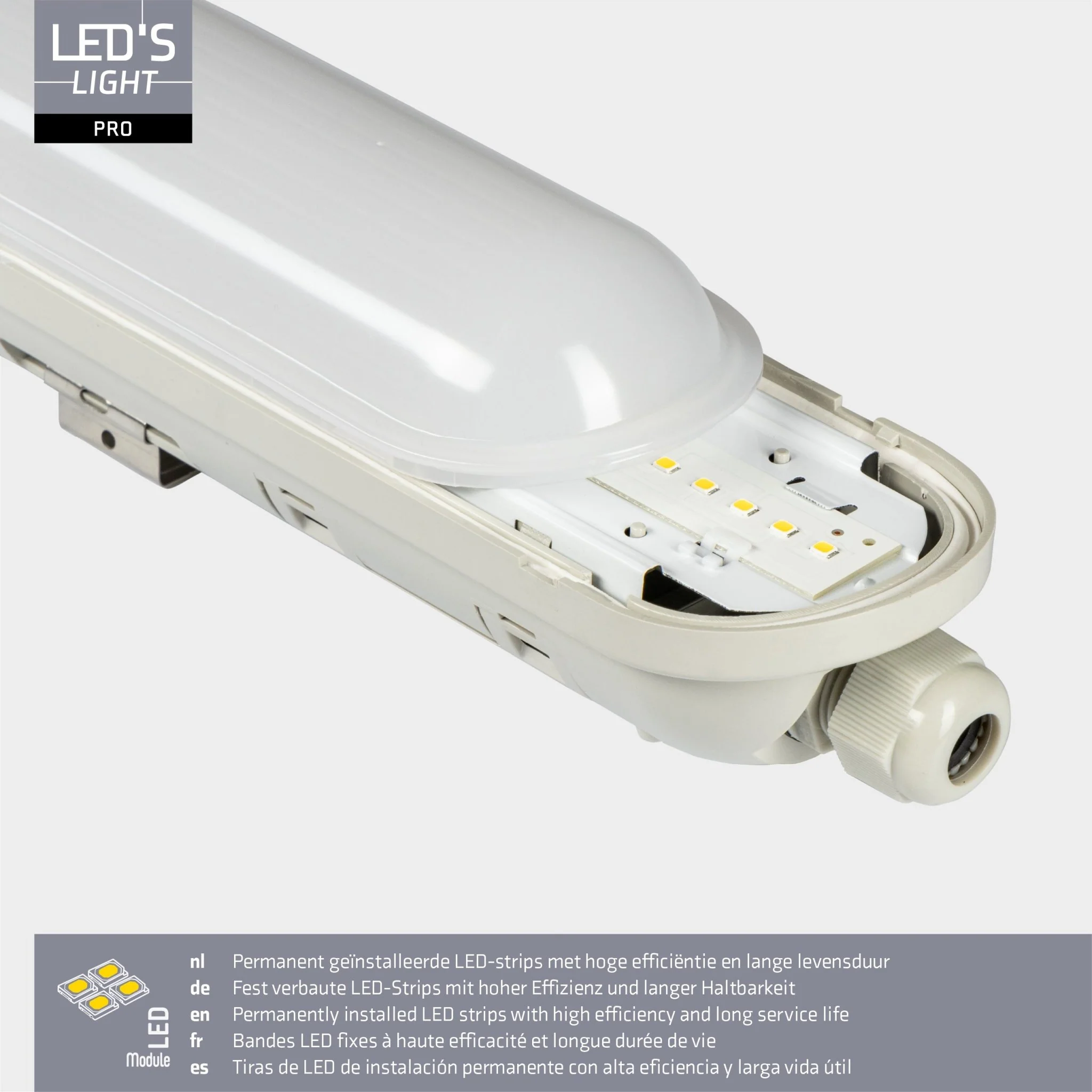 LED's Light Pro TL armatuur compleet 60 cm - Koppelbaar - IP65 Waterdicht - 2400 lm - 15W - 160lm/w - Image 6
