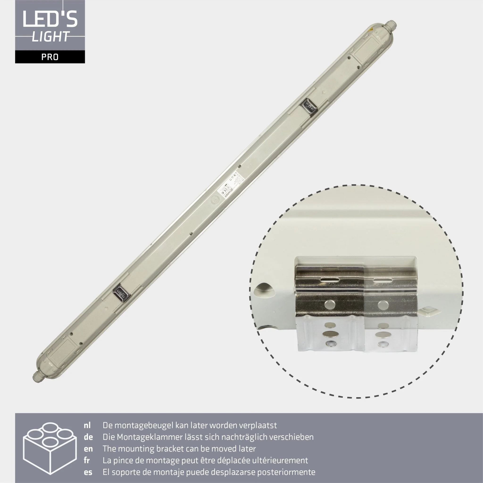 LED's Light Pro TL armatuur compleet 60 cm - Koppelbaar - IP65 Waterdicht - 2400 lm - 15W - 160lm/w - Image 7