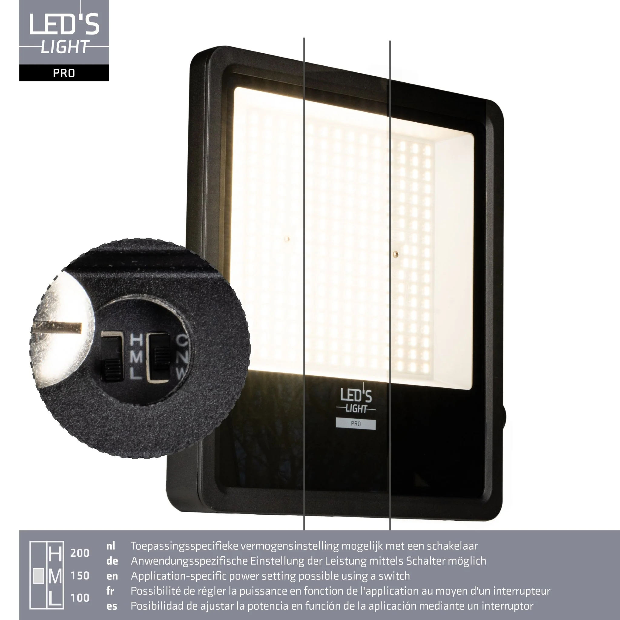 LED's Light Pro Premium Schijnwerper 25500lm - CCT - Powerselect - 6 lichtstanden - Water en roestbestendig - 200W - Image 6