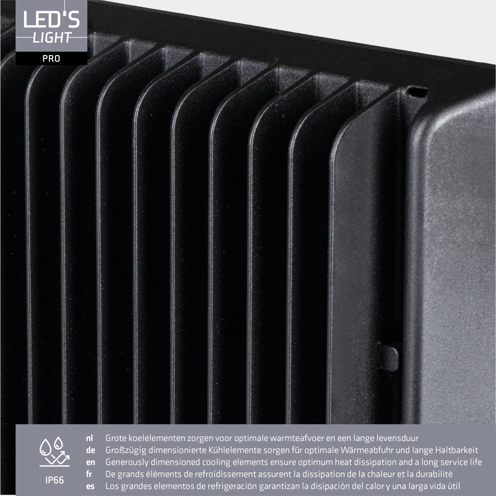 LED's Light Professionele LED Floodlight 37000 - 3 lichtstanden - Waterdicht - 200 watt - daglichtsensor - Image 7
