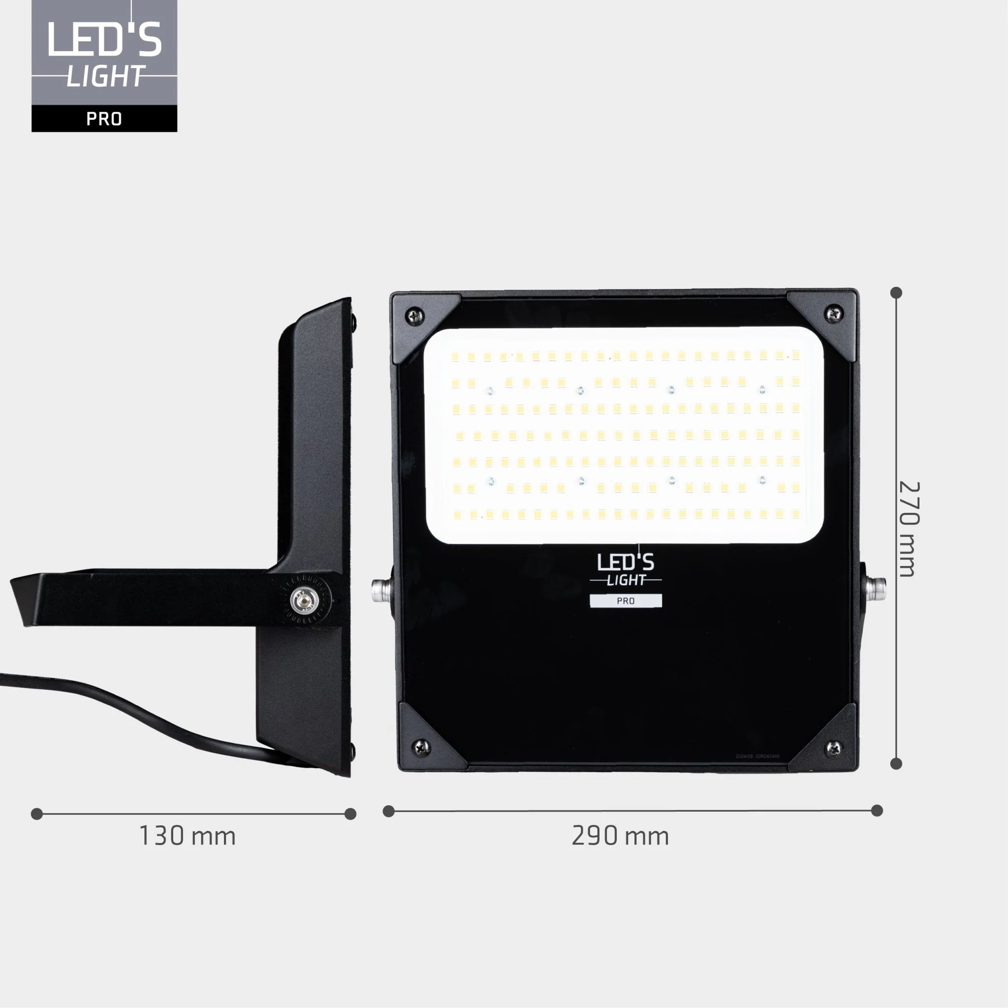 LED's Light pro Professionele LED Schijnwerper 18500 - 3 lichtstanden - Waterdicht - 100 watt - Daglichtsensor - Image 5