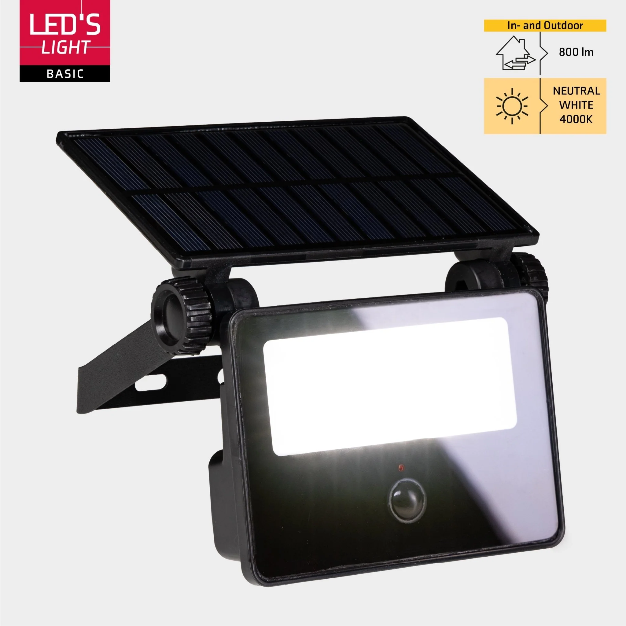 LED's Light Solar Schijnwerper met bewegingssensor - Volledig draadloze buitenlamp - Zwart - Image 4