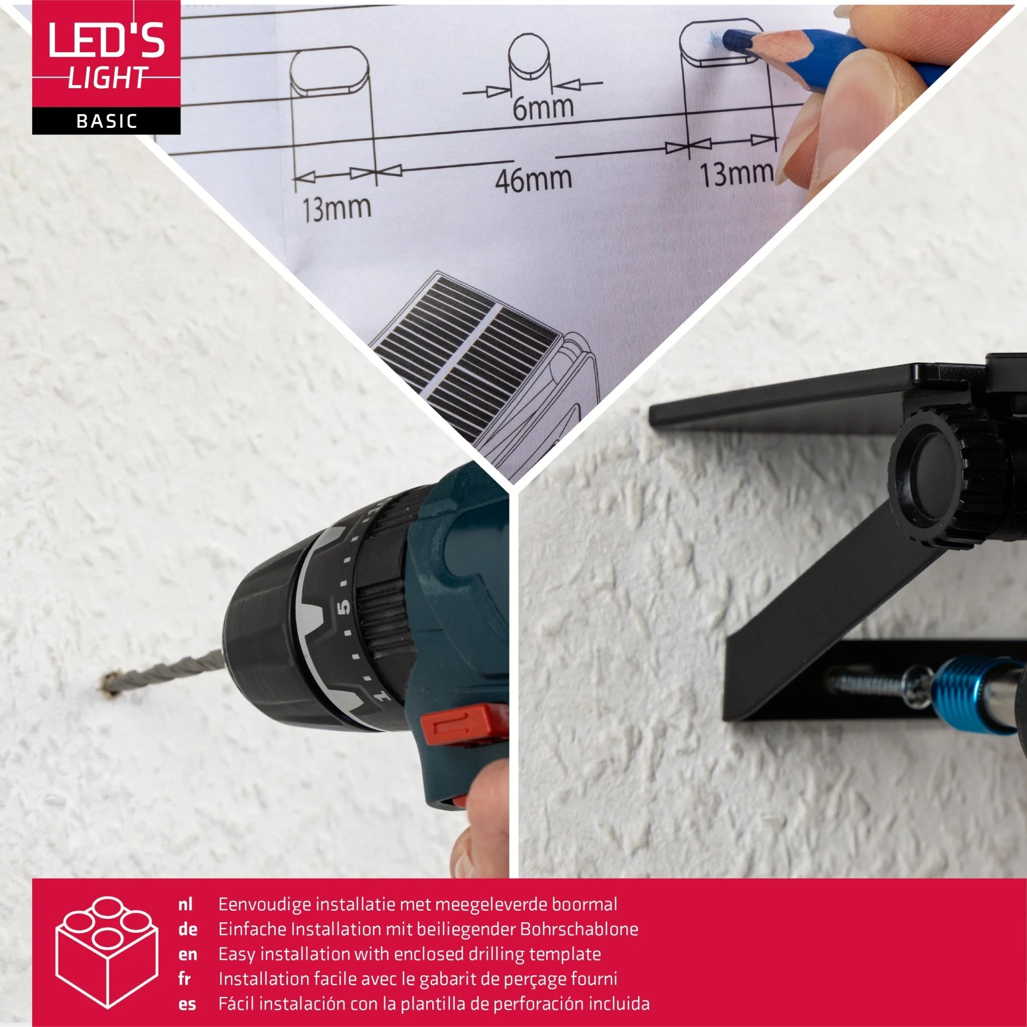 LED's Light Solar Schijnwerper met bewegingssensor - Volledig draadloze buitenlamp - Zwart - Image 6