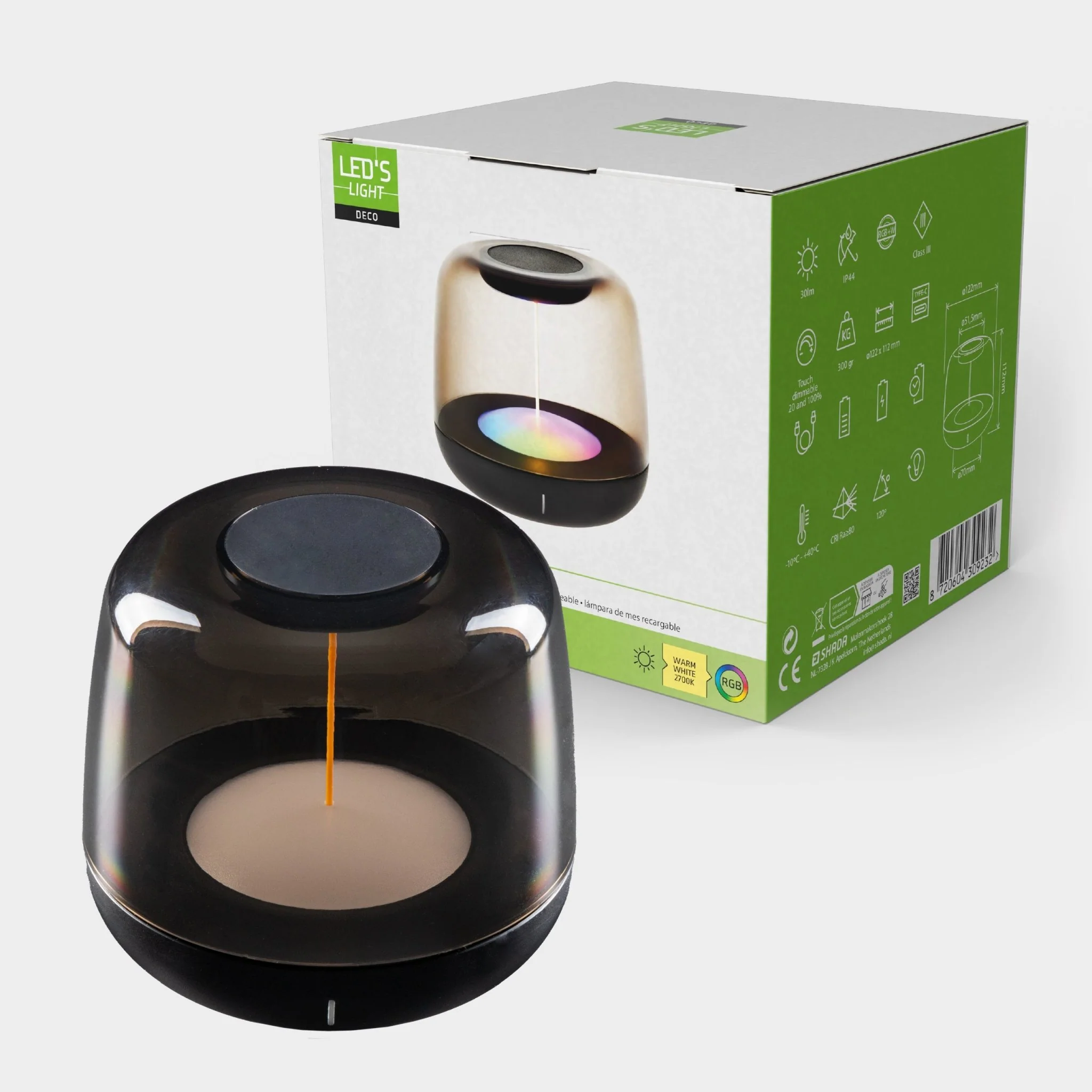 LED's Light Oplaadbare tafellamp op accu - lichtspiraal - Binnen & Buiten - RGBW - Image 6