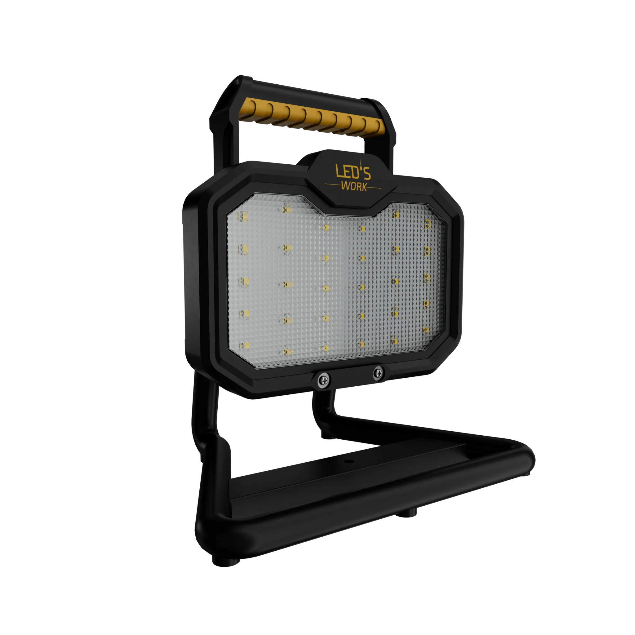 LED's Work LED oplaadbare Bouwlamp 20W 2000lm - Werkt draadloos op accu - Stof- en waterdicht - Inklapbaar - Image 3