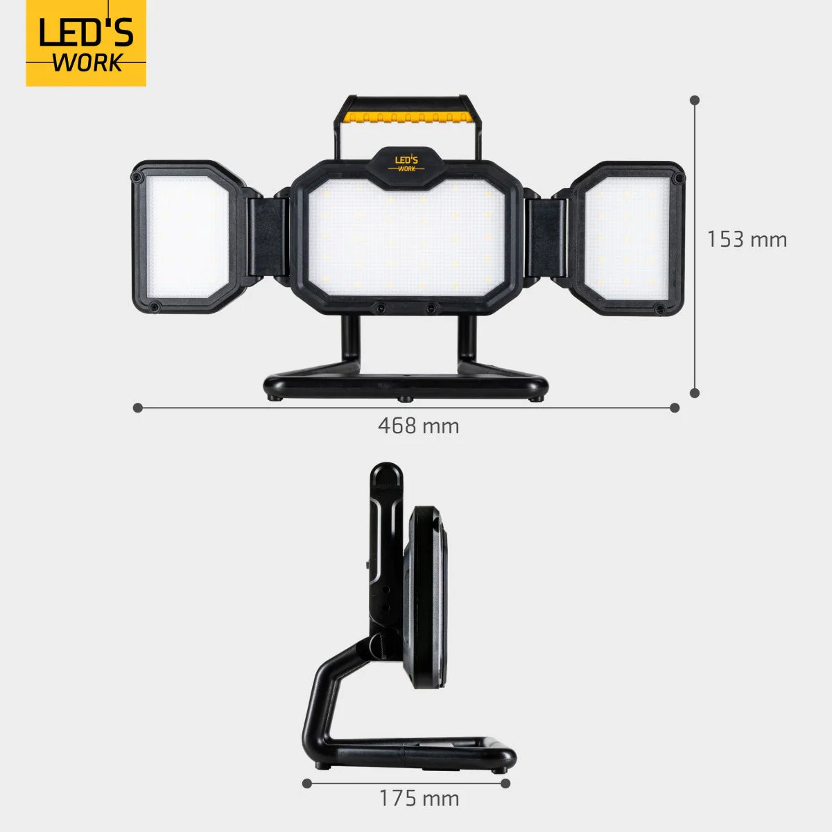 LED's Work LED Bouwlamp Werklamp Oplaadbaar 4000lm 30W Opvouwbaar & Compact - Image 10