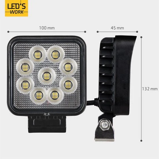 LED's Work LED Schijnwerper voor voertuigen - Geschikt voor tractor, vrachtwagen, auto, bus en schip - 26W - Image 2