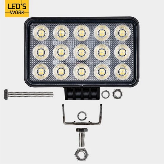 LED's Work LED Schijnwerper voor voertuigen - Geschikt voor tractor, vrachtwagen, auto, bus en schip - 45W - Image 2