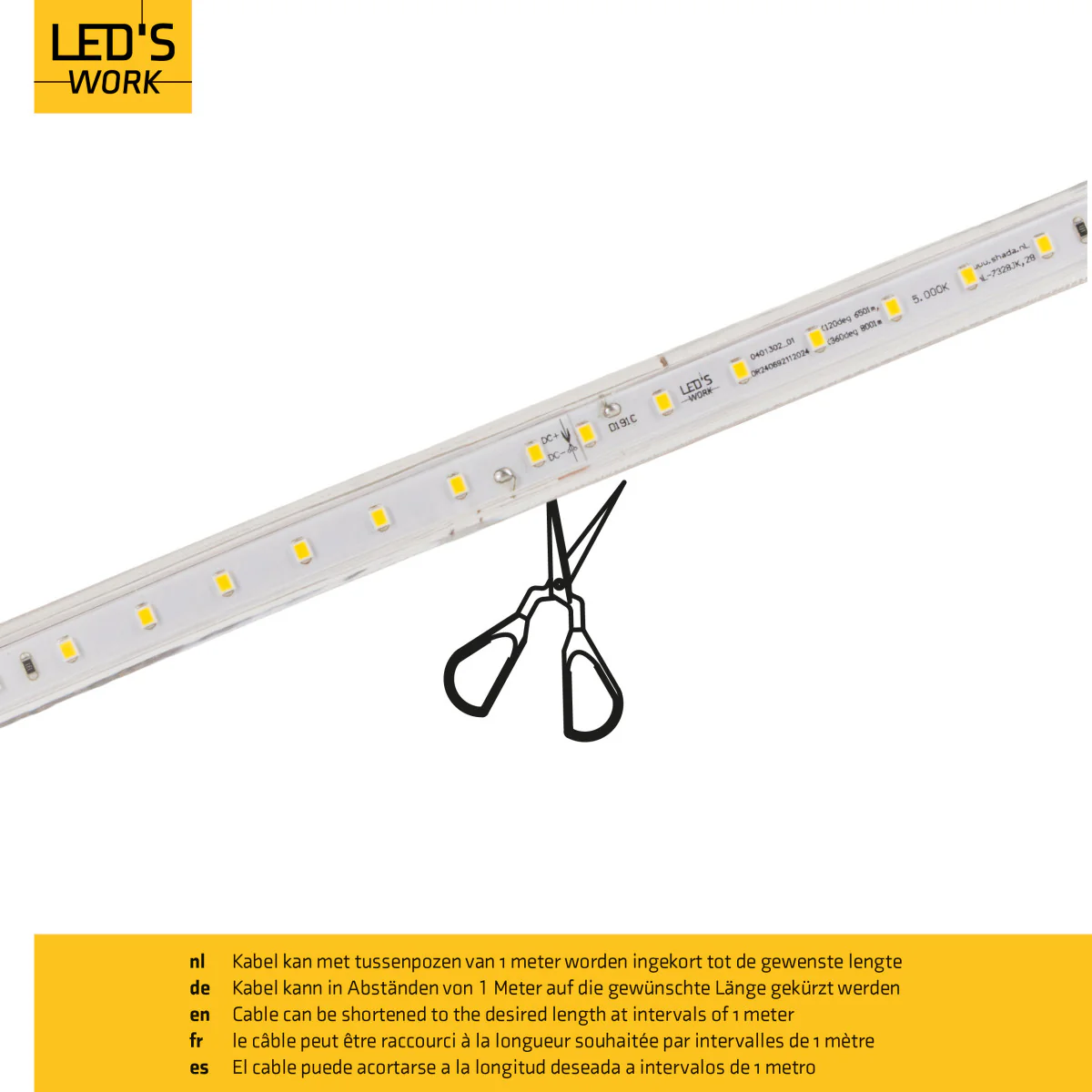 LED's Work LED Rope Lichtslang 50 meter bouwverlichting - Verlengbaar tot 100 meter - 40.000 lm - Image 10
