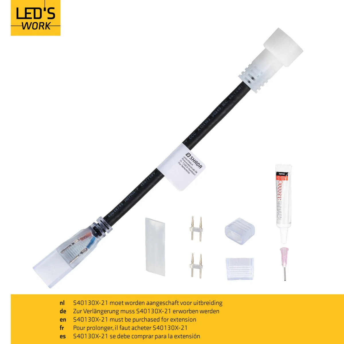 LED's Work LED Rope Lichtslang 50 meter bouwverlichting - Verlengbaar tot 100 meter - 40.000 lm - Image 12