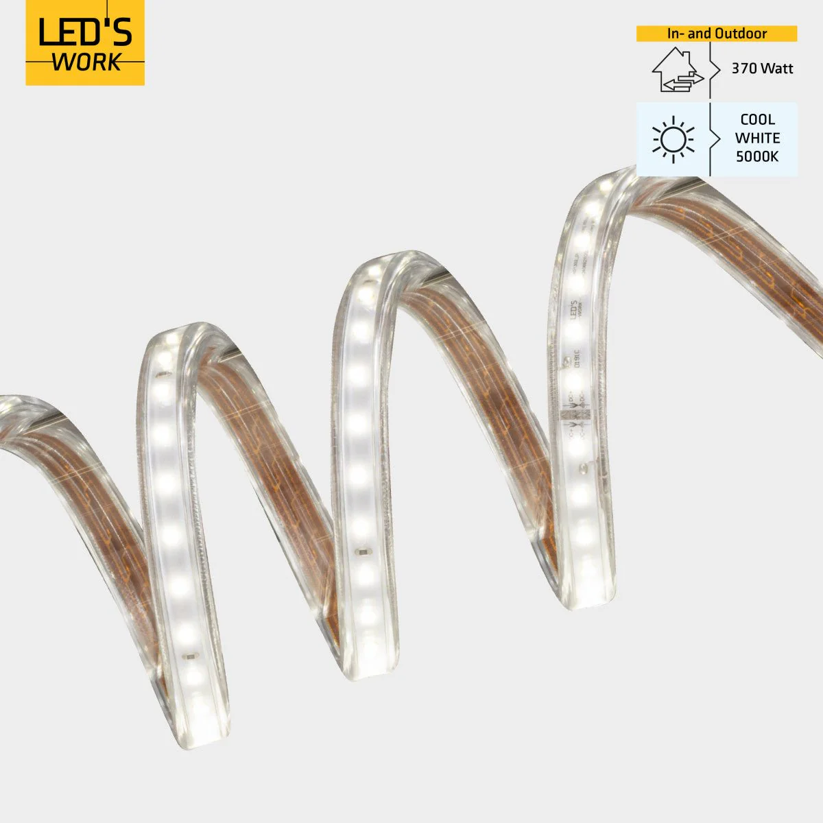LED's Work LED Rope Lichtslang 50 meter bouwverlichting - Verlengbaar tot 100 meter - 40.000 lm - Image 8