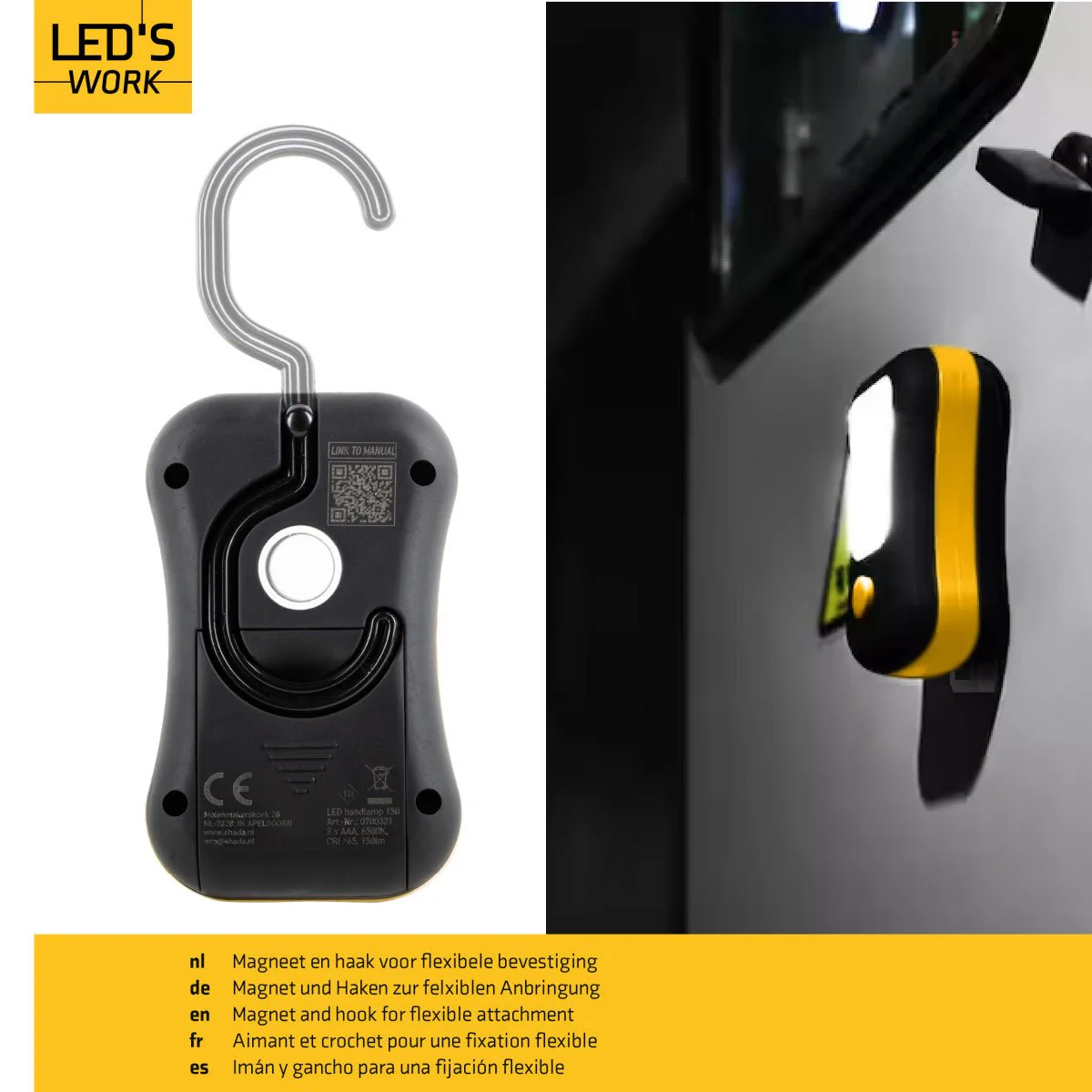 LED's Work MINI Werklamp op batterijen - Draadloos - Werkt op 3 AAA batterijen - Image 4