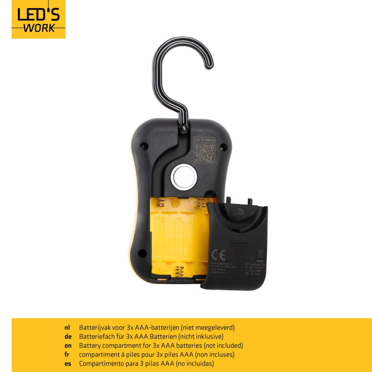 LED's Work MINI Werklamp op batterijen - Draadloos - Werkt op 3 AAA batterijen - Image 5