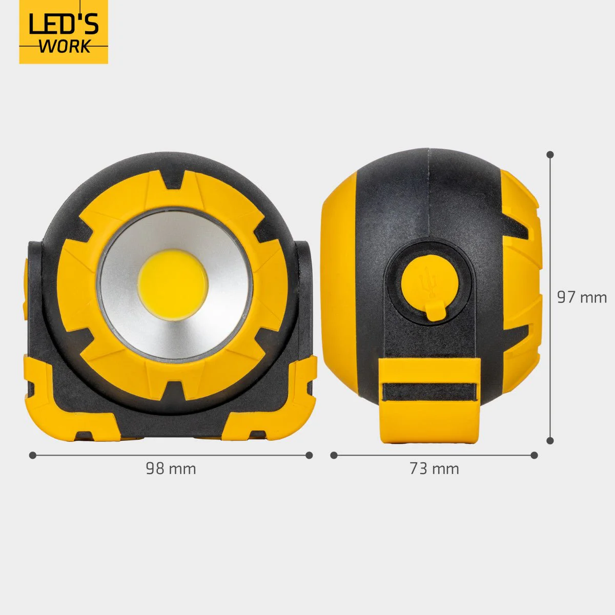 LED's Work Oplaadbare LED Looplamp – Krachtige Draadloze 800 Lumen Werk- & Noodlamp - Image 10