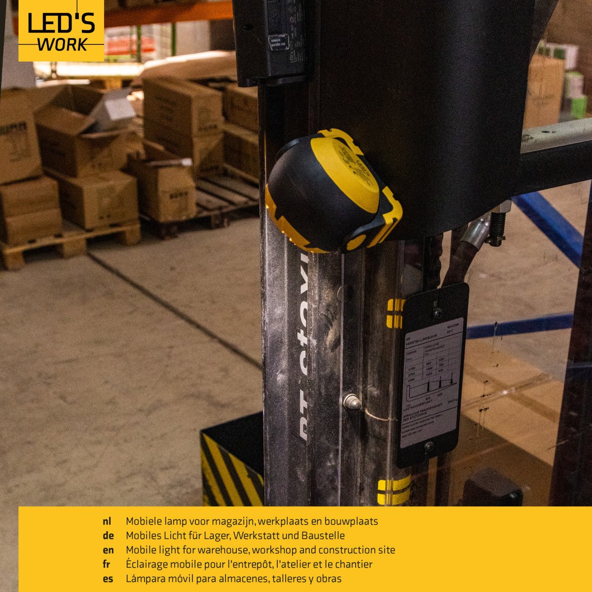 LED's Work Oplaadbare LED Looplamp – Krachtige Draadloze 800 Lumen Werk- & Noodlamp - Image 8