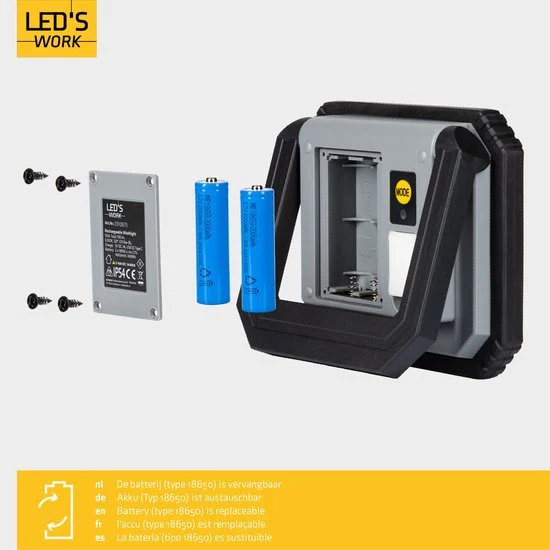 LED's Work Oplaadbare LED werklamp met accu 700 - Draadloos en draagbaar - 10W - Image 5