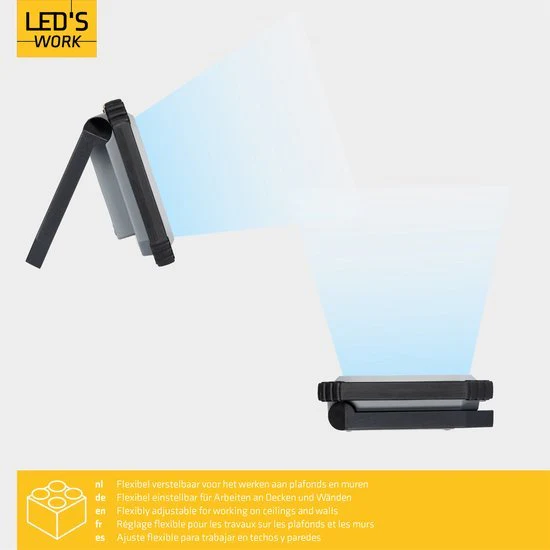 LED's Work Oplaadbare LED werklamp met accu 700 - Draadloos en draagbaar - 10W - Image 6
