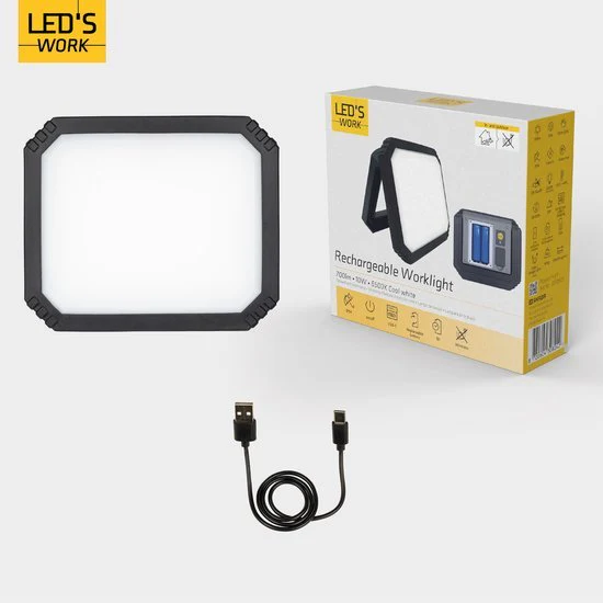 LED's Work Oplaadbare LED werklamp met accu 700 - Draadloos en draagbaar - 10W - Image 7